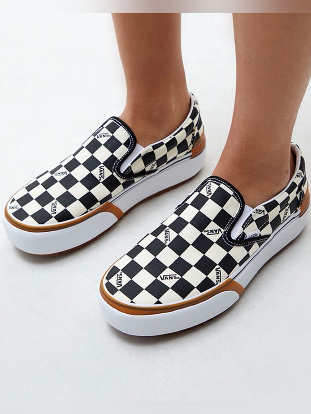 Vans Era Stacked Checkerboard Slip-On Sneakers Women’s Size 7